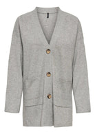 Cardigan Donna Only Ibi Grigio 15351147 Medium Grey Melange ONLY 