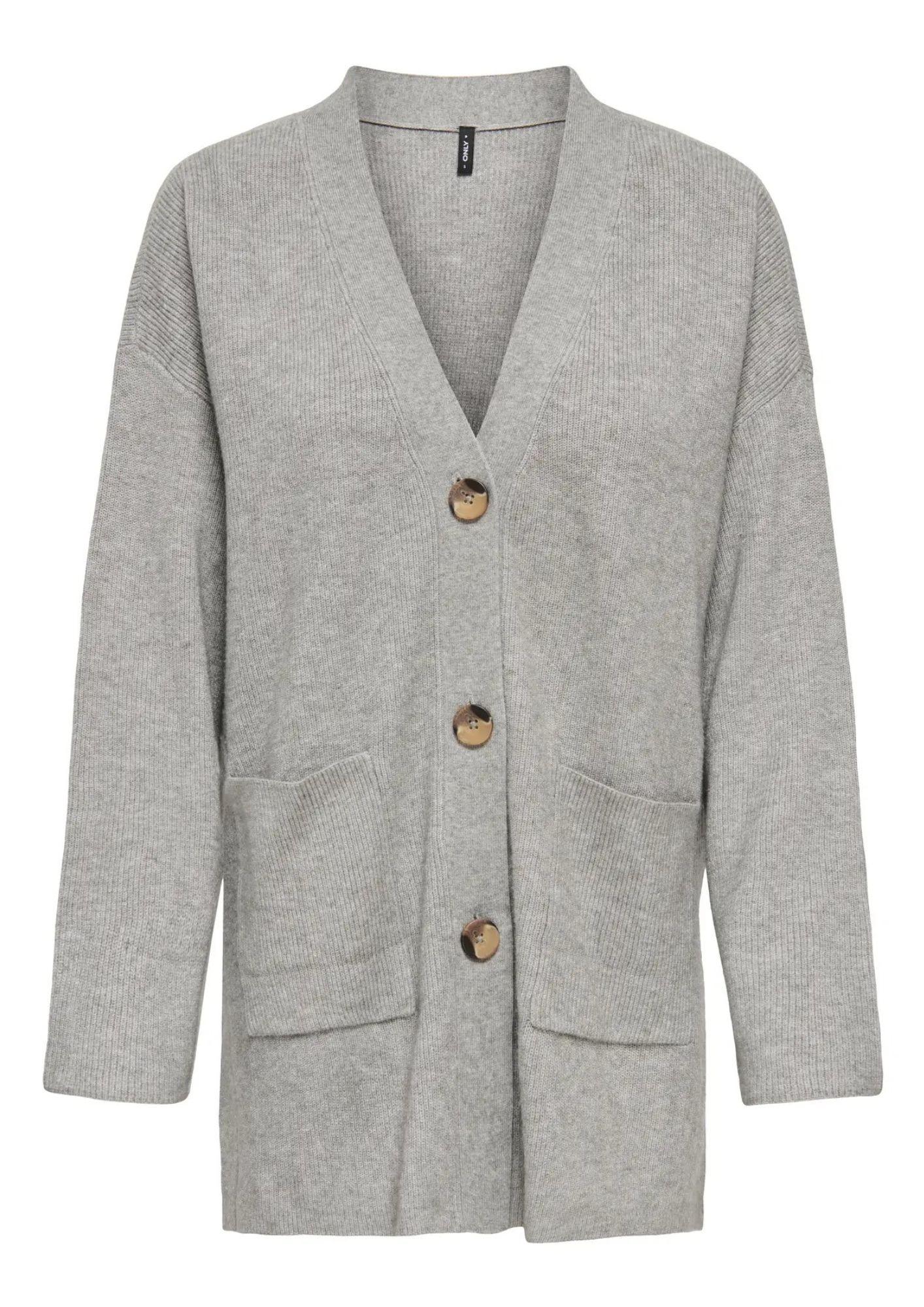 Cardigan Donna Only Ibi Grigio 15351147 Medium Grey Melange ONLY 