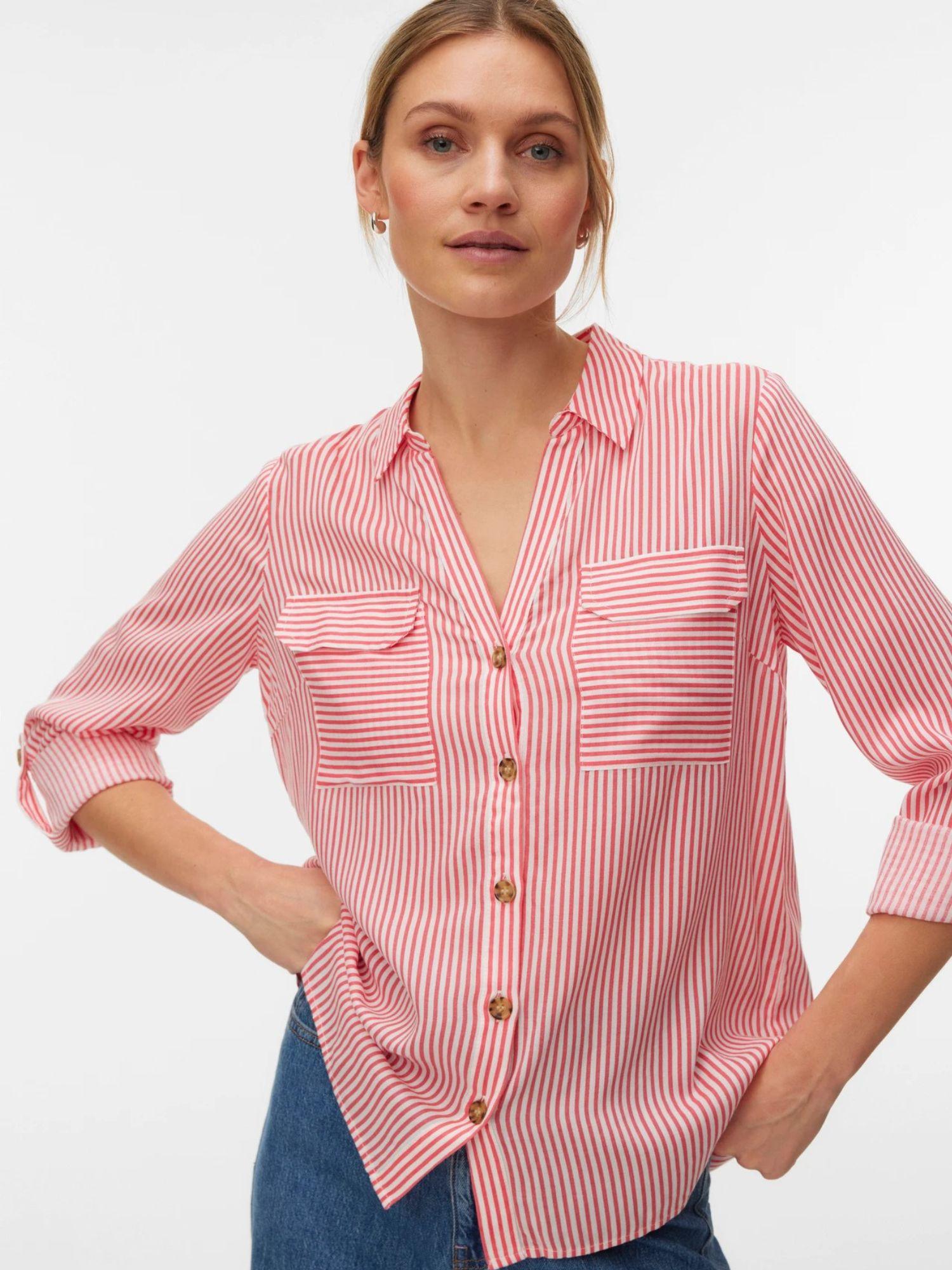 Vero Moda Camicia Donna Coral Paradise Snow White Vmbumpy 10275283 Coral Paradise VERO MODA 
