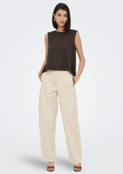 Jacqueline De Yong Top Donna Leslie Marrone 15374333 Chocolate Brown JACQUELINE DE YONG 