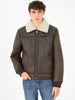 MClassics Giubbino Uomo Aviatore Shearling Marrone