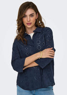 Jacqueline De Yong Camicia Donna Tallie Blu 15292179 Black Iris JACQUELINE DE YONG 