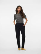 Vero Moda VMMAYA Vita media Pantaloni Donna Nero 10225280 Black VERO MODA 