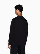 Armani Exchange Felpa girocollo con logo ricamato Uomo Nero XM000368 AF10818 UC001 ARMANI EXCHANGE 