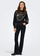 Jacqueline De Yong Pullover Donna Jella Nera 15344518 Black W. CEMENT JACQUELINE DE YONG 