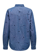 Jacqueline De Yong Camicia Donna Love Blu Medio Denim 15363999 Medium Blue Denim HEART EMBR JACQUELINE DE YONG 