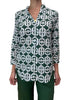 Emme Marella Women's Shirt Accolto Green Geometric Pattern