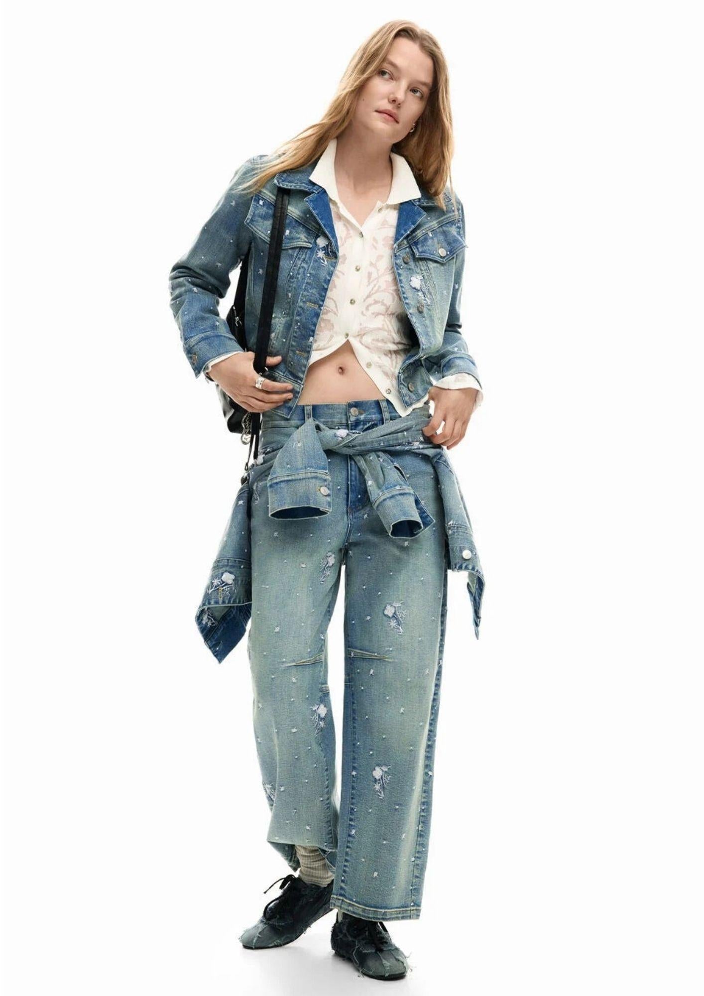 Desigual Jeans Donna Denimshine Blu Denim Chiaro 26SWDD36 5053 DESIGUAL 