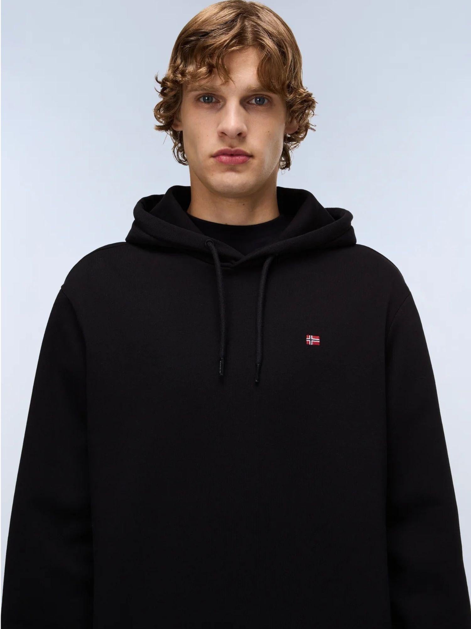 Napapijri Felpa con Cappuccio Balis Uomo Nero NP0A4FQV 041 NAPAPIJRI 