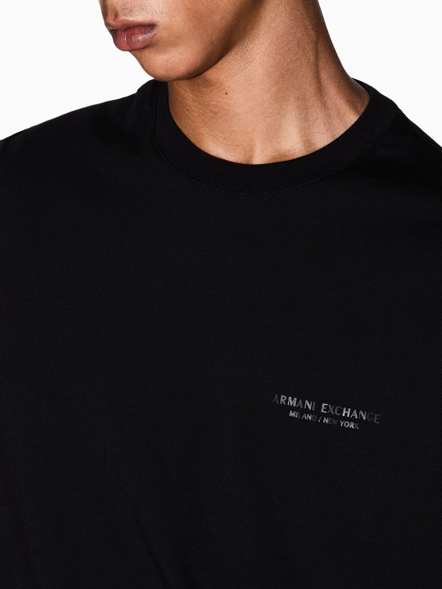 Armani Exchange T-shirt regular fit con logo Uomo Nero XM001281 AF10361 UC001 ARMANI EXCHANGE 