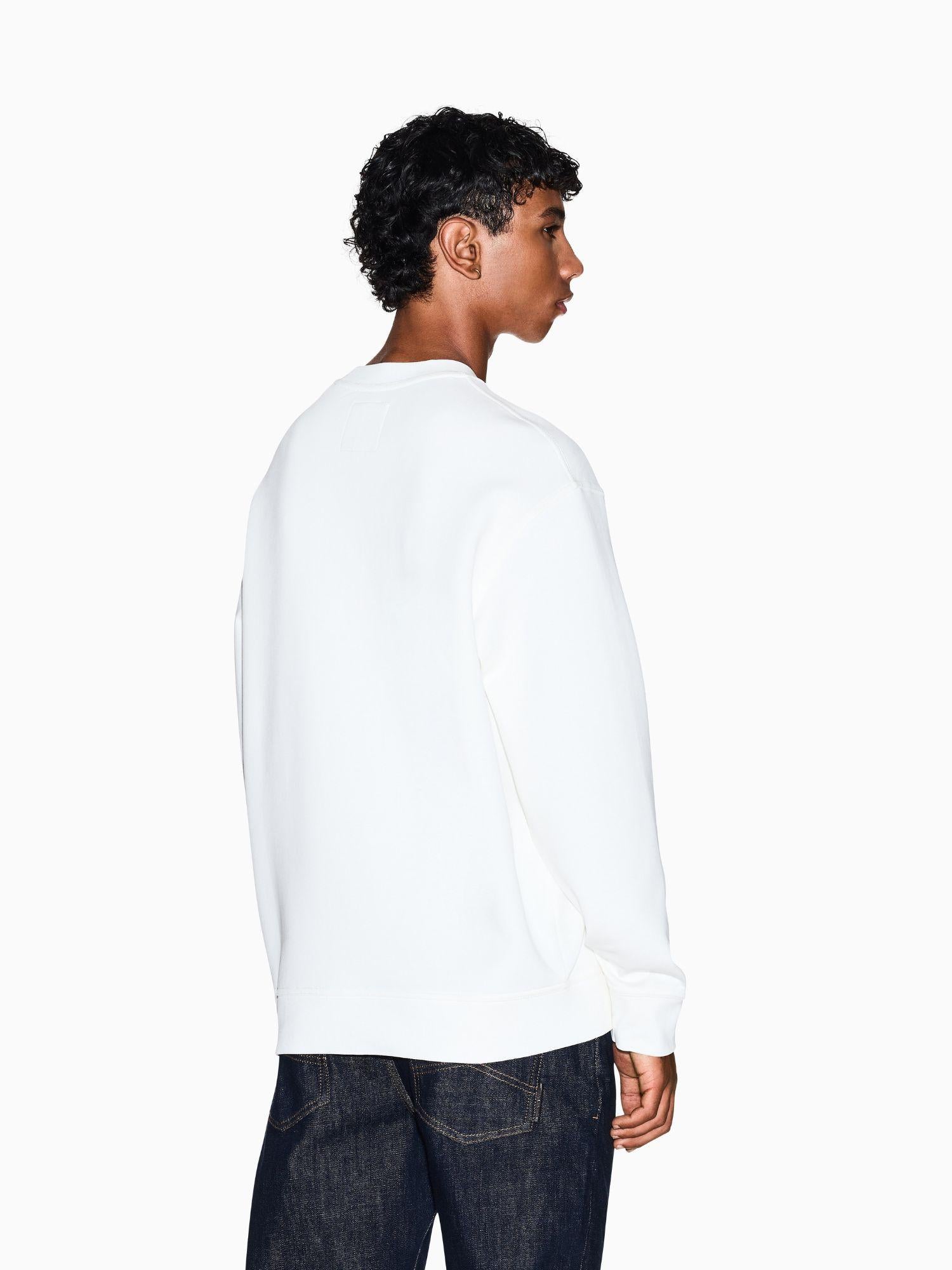 Armani Exchange Felpa girocollo con logo ricamato Uomo Bianco XM000368 AF10818 U0009 ARMANI EXCHANGE 
