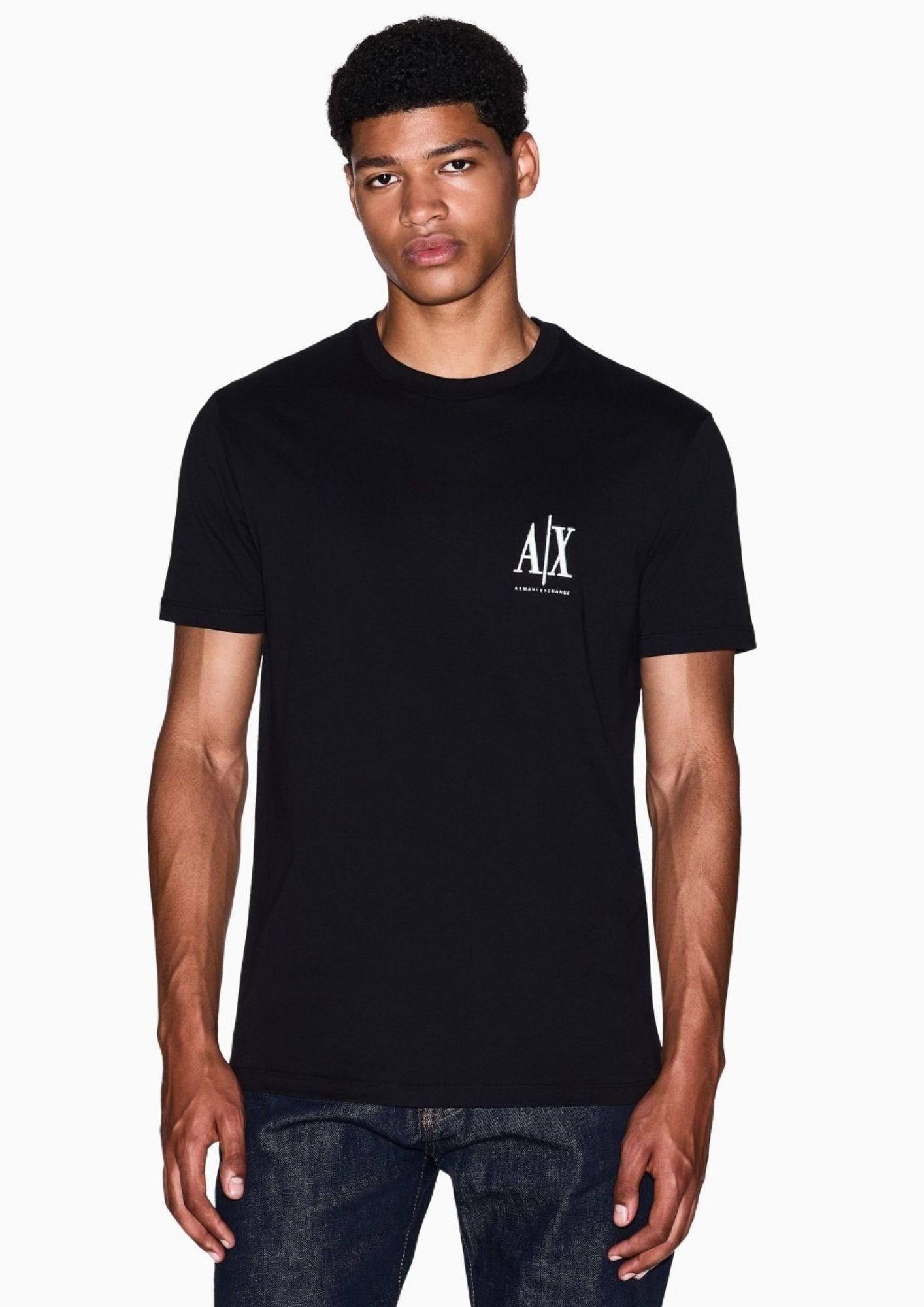 Armani Exchange T-Shirt Uomo Nera XM000365 AF12308 UC001 ARMANI EXCHANGE 