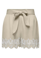 Only Shorts Donna Tulum Grigio Oliva 15368893 Olive Gray BRIGHT WHITE EMB ONLY 