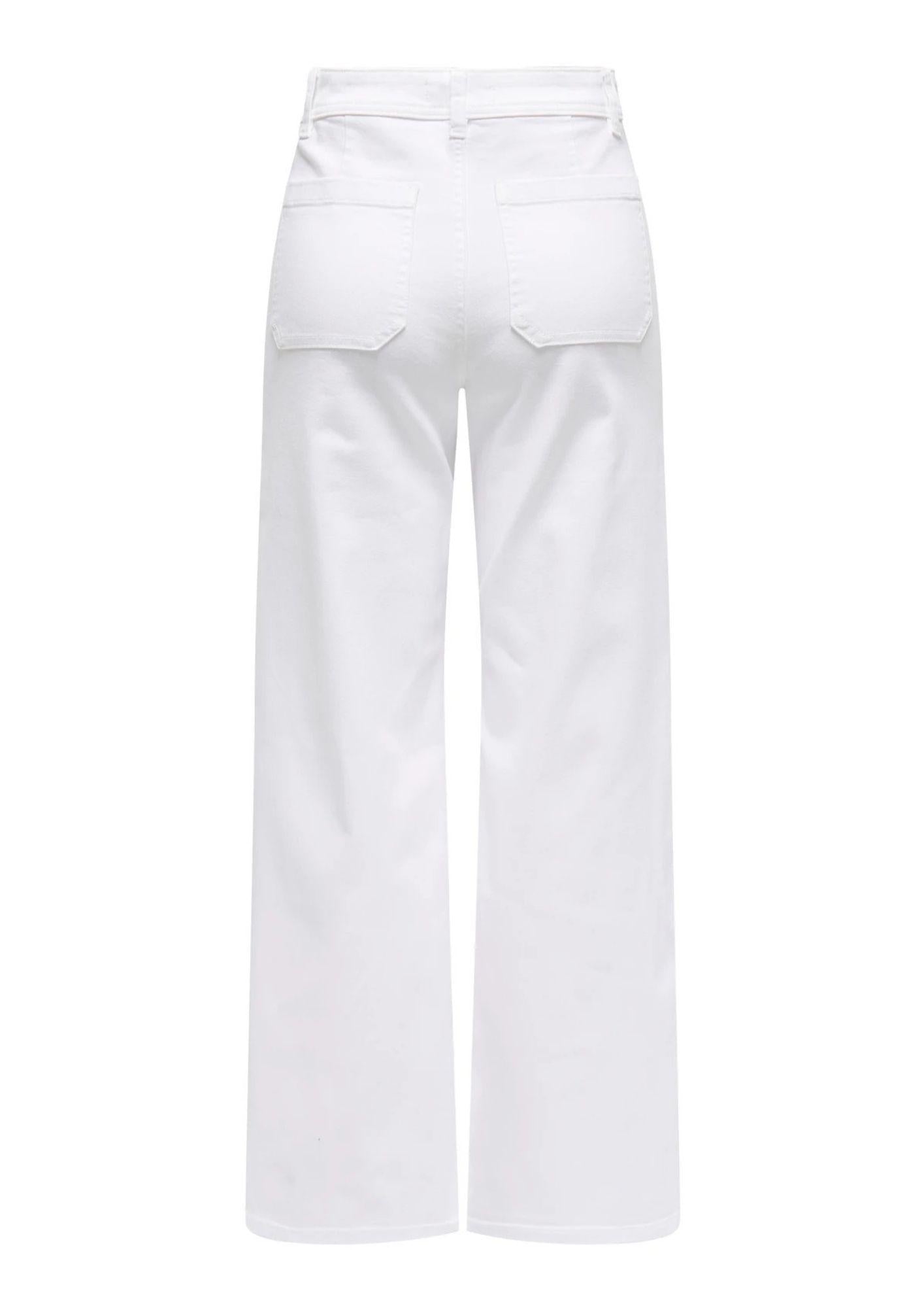 Jacqueline De Yong Pantalone Donna Iris Bianco 15341269 White JACQUELINE DE YONG 