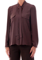 Emme Marella Camicia Donna Alibi Marrone Moro 2525116111200 005 EMME MARELLA 