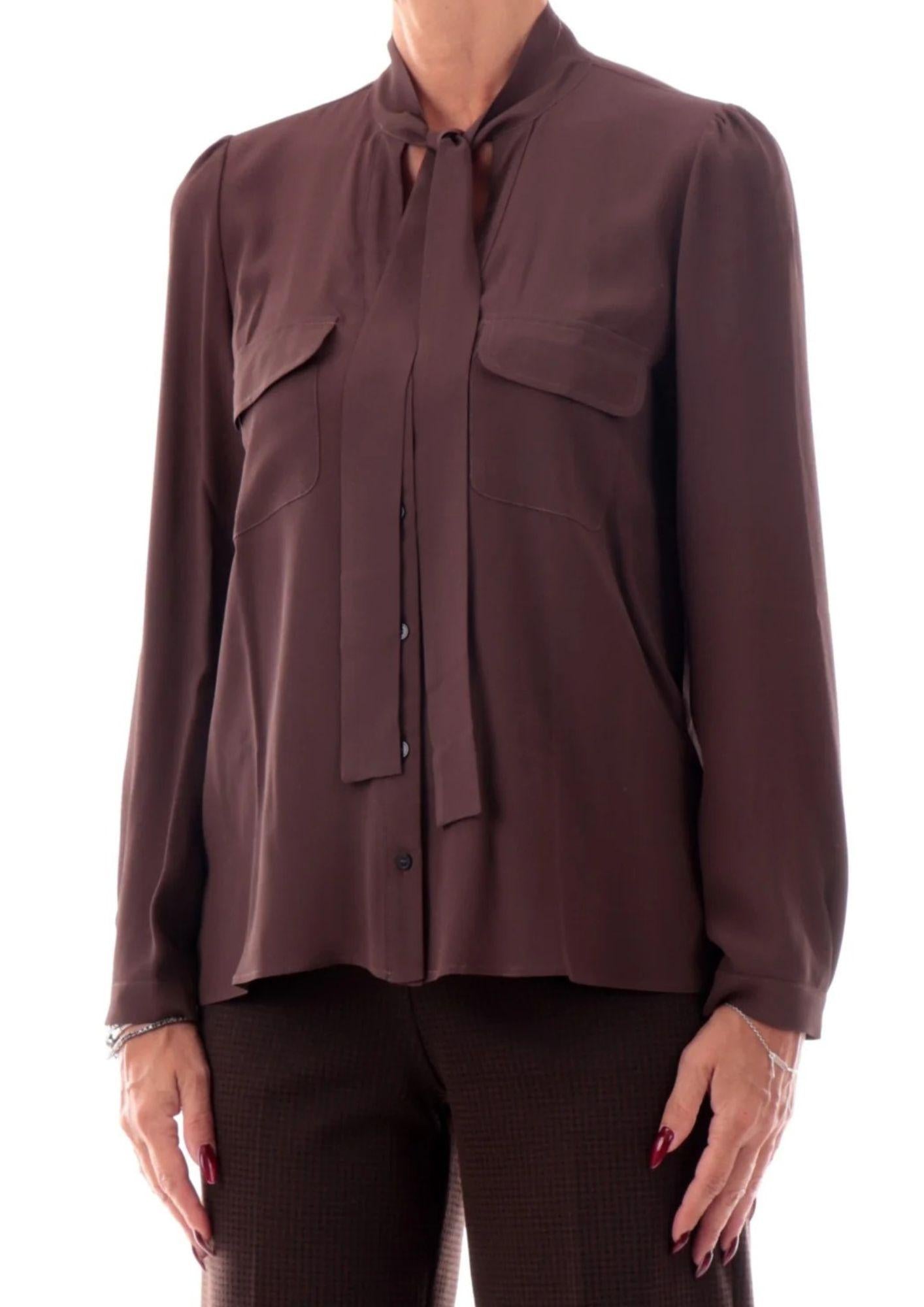 Emme Marella Camicia Donna Alibi Marrone Moro 2525116111200 005 EMME MARELLA 