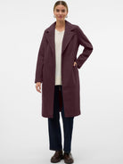 Vero Moda Cappotto Donna Fortuneaya Bordeaux 10278330 Winetasting MELANGE VERO MODA 