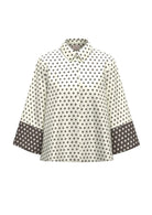 Emme Marella Camicia Donna Emmsevero Bianco Burro con Rombi 2615111241200 007 EMME MARELLA 