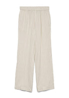Aware Pantalone Donna Ryder Bianco Righe Nere 10328663 Snow White Black AWARE 