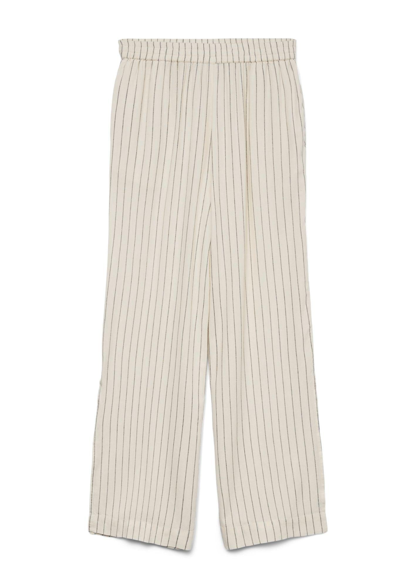 Aware Pantalone Donna Ryder Bianco Righe Nere 10328663 Snow White Black AWARE 