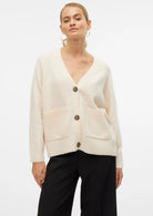 Vero Moda Cardigan Donna Boom Beige 10320457 Birch MELANGE VERO MODA 