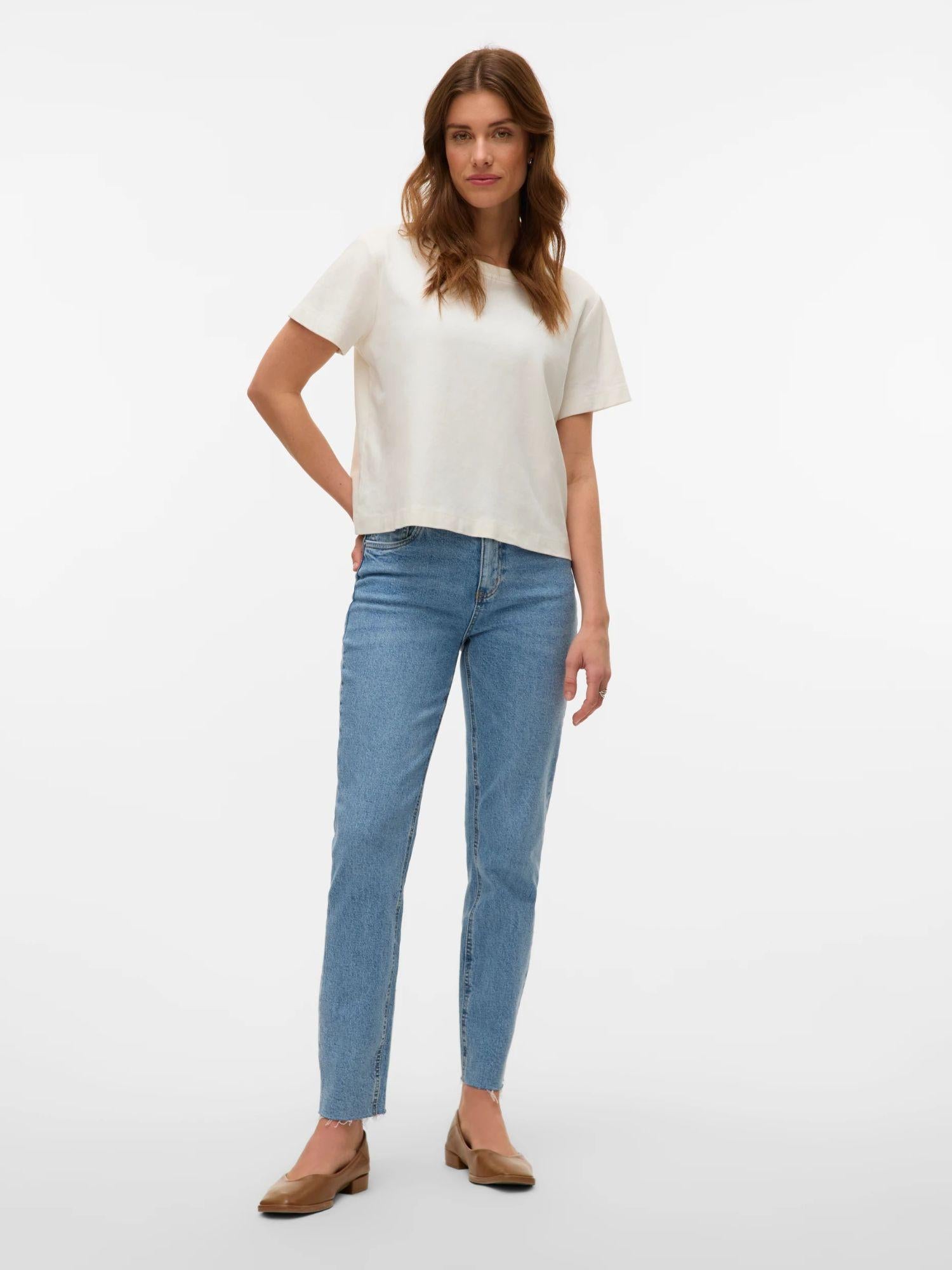 Vero Moda Jeans Donna Mom Fit Light Blue VMBrenda 10247009 Light Blue Denim VERO MODA 