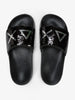 Slippers Beach Sequin Ciabatte Nero Argento