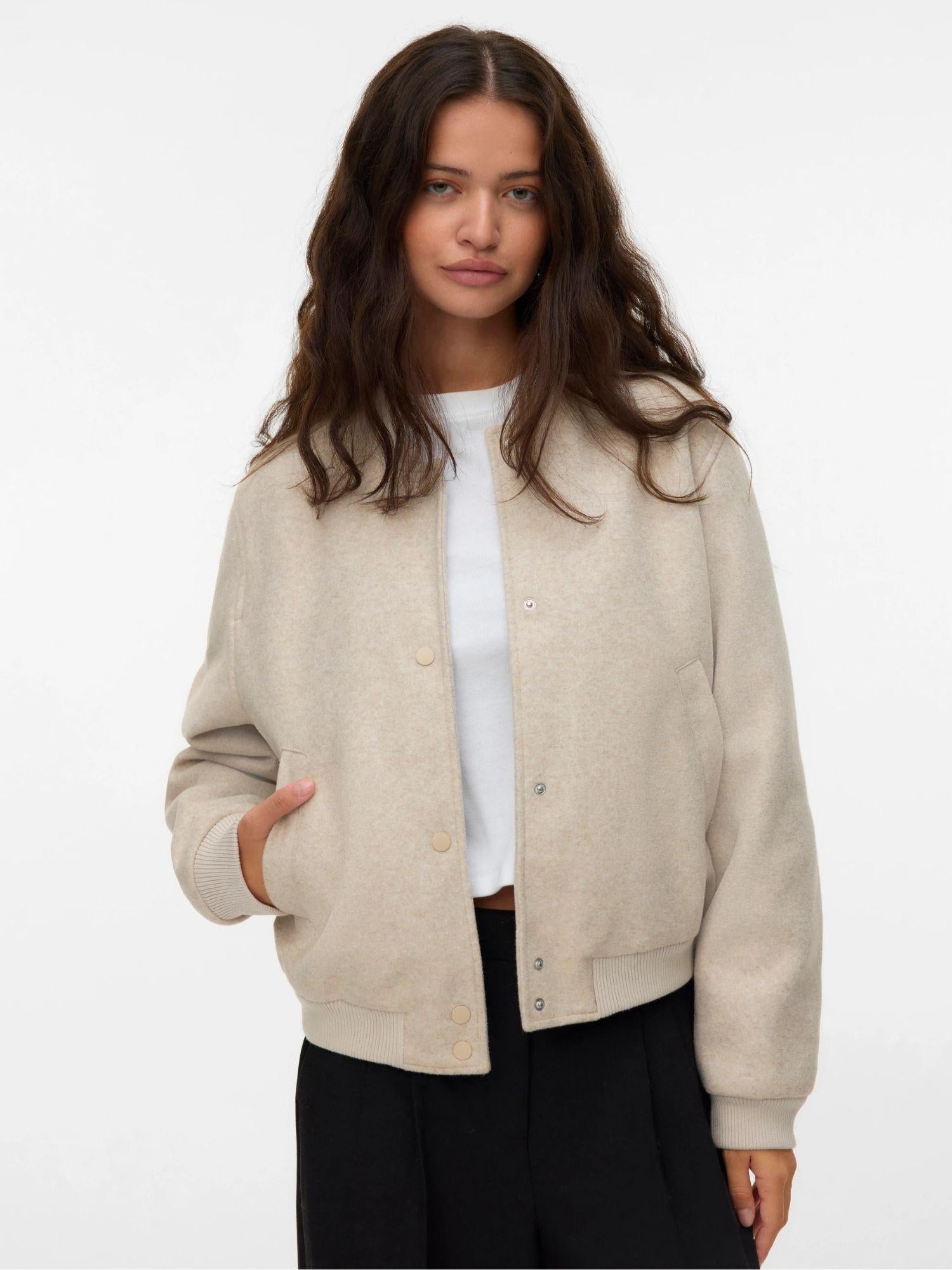 Vero Moda Giubbino Donna Fortune Beige 10331816 Oatmeal melange VERO MODA 
