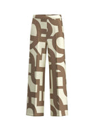 Emme Marella Pantalone Donna Emmalbero Tortora Geometrico 2615131152200 006 EMME MARELLA 