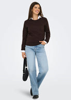 Only Pullover Donna Rica Cioccolato 15204279 Chocolate Torte ONLY 