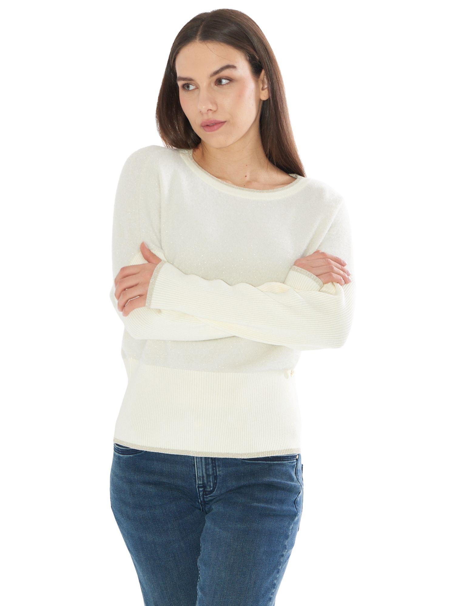 Yes Zee Maglia Donna Avorio M014 IS00 0157 YES ZEE 