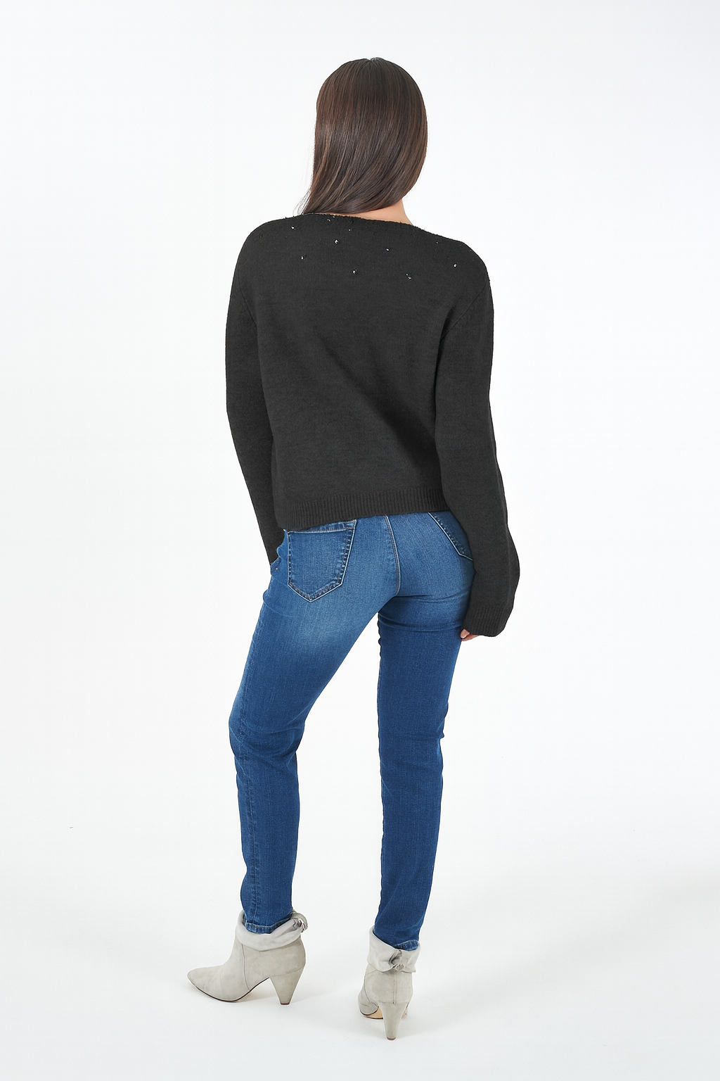 Yes Zee Maglia Donna Grigio Antracite M083 JZ00 0835 YES ZEE 