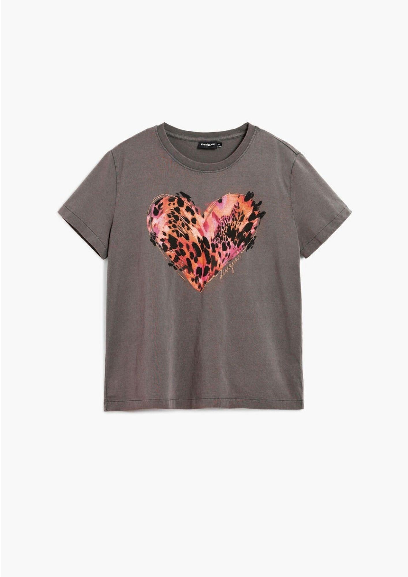 Desigual T-Shirt Donna Tiger Cor Grigia 26SWTK53 2001 DESIGUAL 