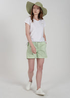 Yes Zee T-Shirt Donna Scollo a V Coulisse Sul Fondo Bianco Gesso T270 S700 0107 YES ZEE 