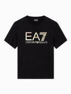 EA7 Emporio Armani T-shirt Logo Series in cotone con maxi logo Uomo Nero 7M001189 AF17789 UC001 EA7 EMPORIO ARMANI 