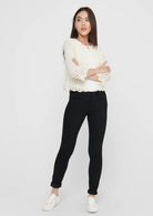Jacqueline De Yong Cardigan Donna Sun Bianco Tapioca 15184486 Tapioca JACQUELINE DE YONG 