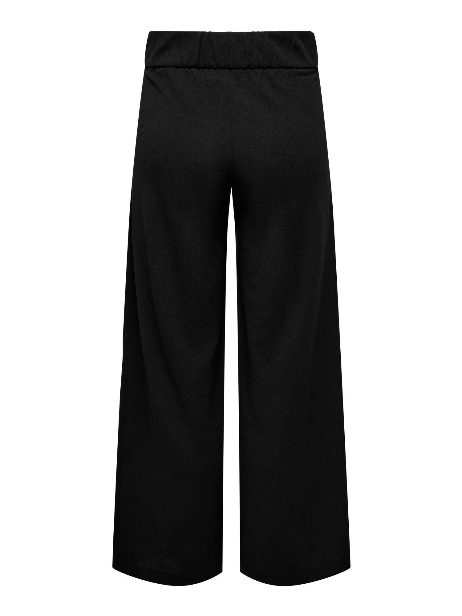 Jacqueline De Yong Pantaloni A Gamba Larga Donna Geggo Wide Leg Fit Nero 15208430 Black BLACK BUTTONS JACQUELINE DE YONG 