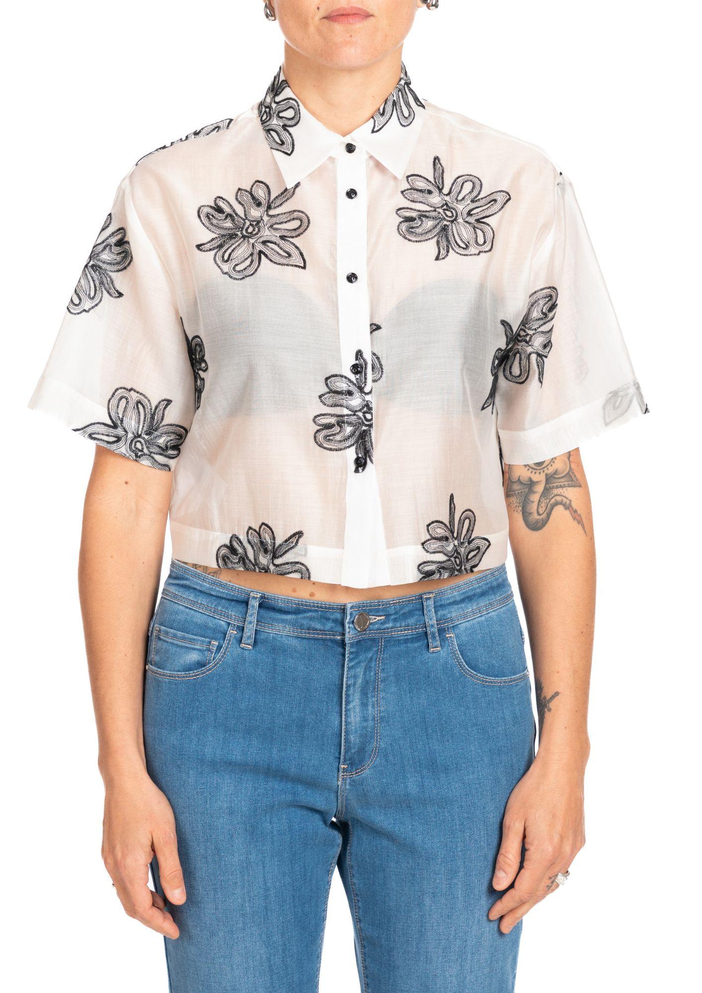 Diana Gallesi Camicia Donna Ecru e Nero 5005R003092N 01 DIANA GALLESI 