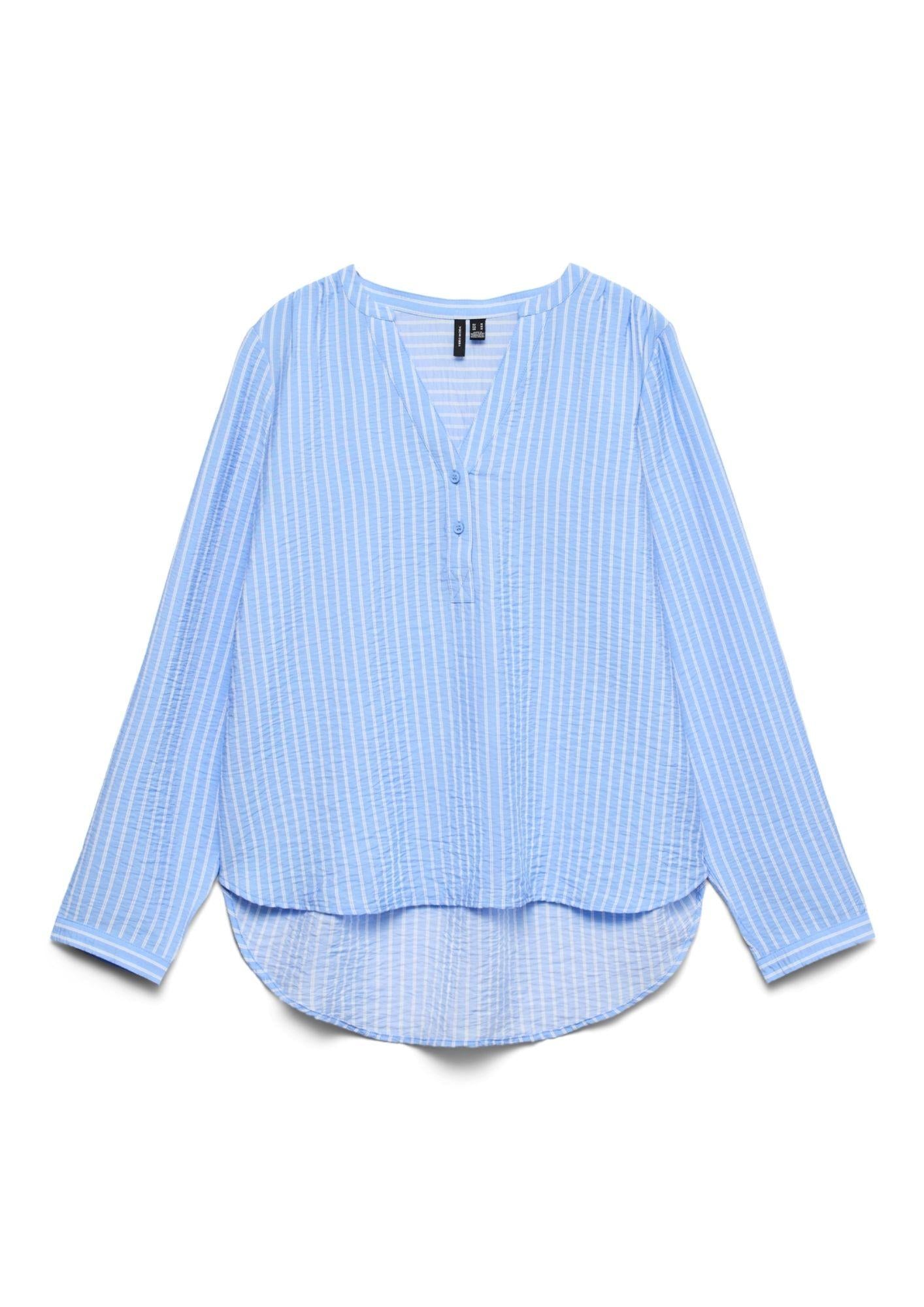 Vero Moda Blusa Donna Kaja Blu Sandra 10340684 Vista Blue Sandra VERO MODA 