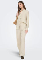 Jacqueline De Yong Camicia Donna Say Grigio Avena 15318364 Oatmeal MELANGE JACQUELINE DE YONG 