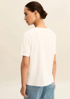 Emme Marella T-Shirt Donna Bianca Stampa Blu Geometrico 2615971051200 003 EMME MARELLA 