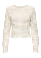 Only Pullover Donna Elke Bianco 15363049 Birch ONLY 