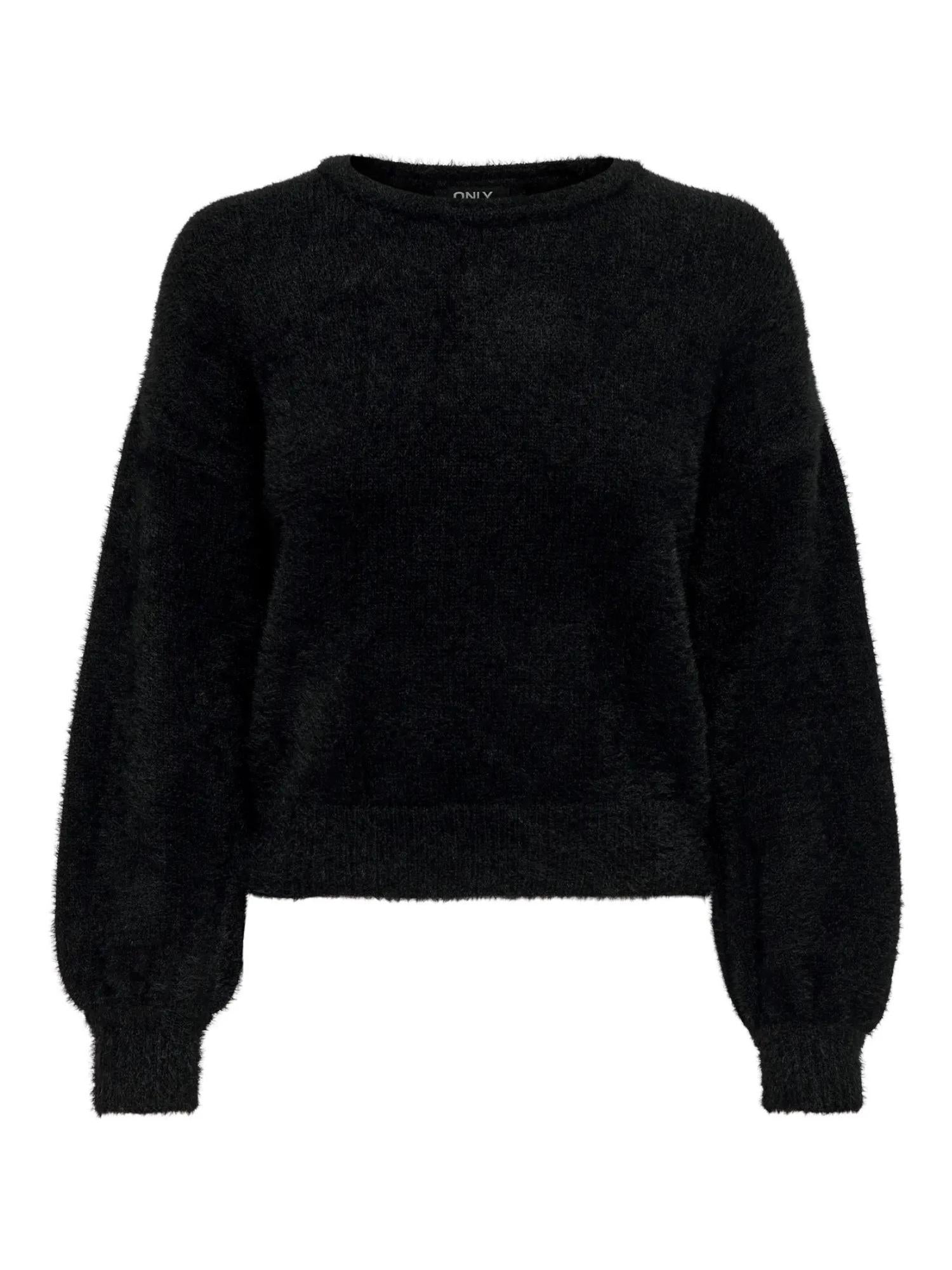 Only Maglione Donna Piumo Nero 15235973 Black ONLY 