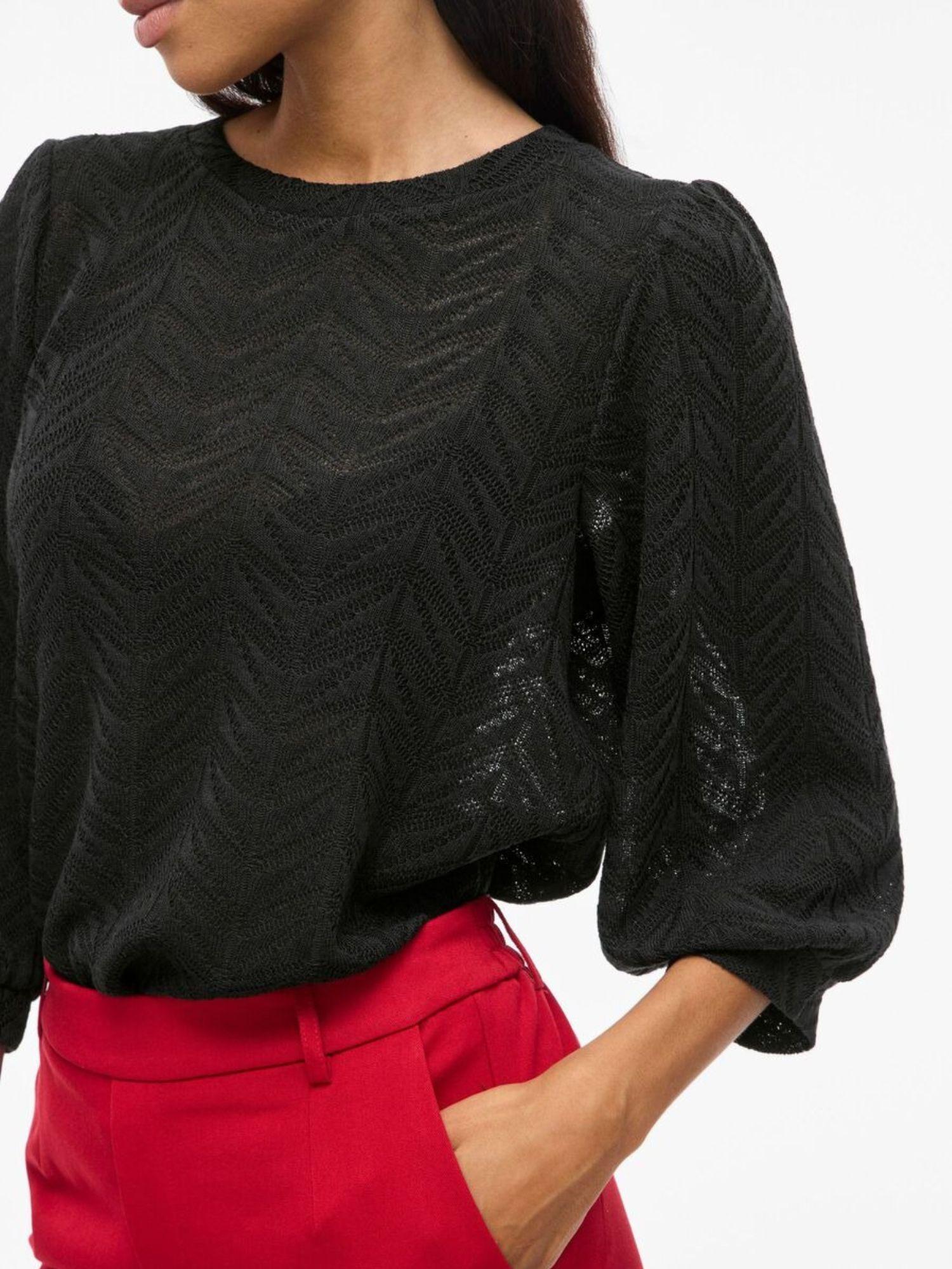 Vila Top Donna Obera Nero 14108556 Black VILA 