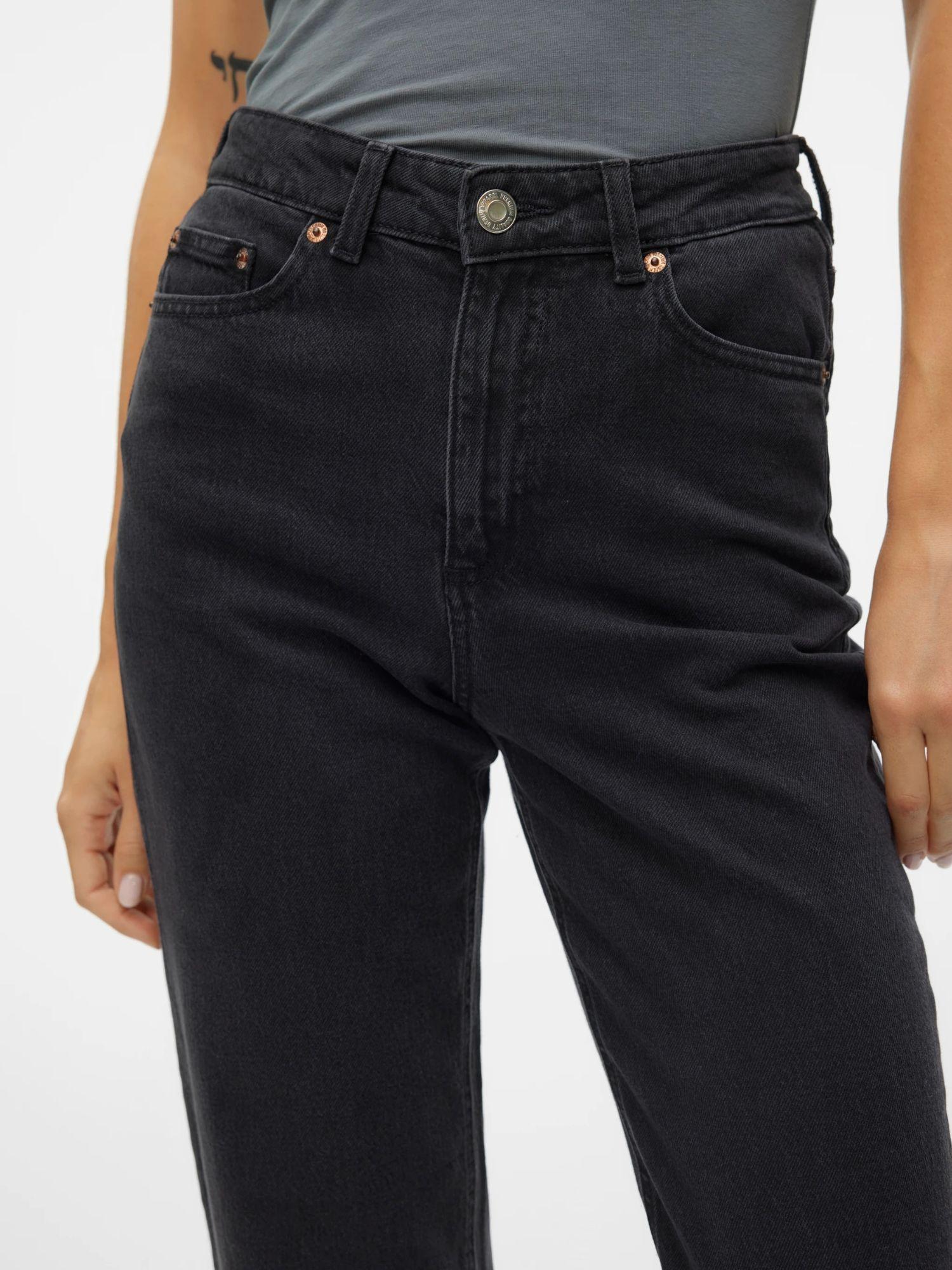 Vero Moda Jeans Donna Tessa A Vita Alta Mom Fit Dark Grey Denim 10302983 Dark Grey Denim VERO MODA 
