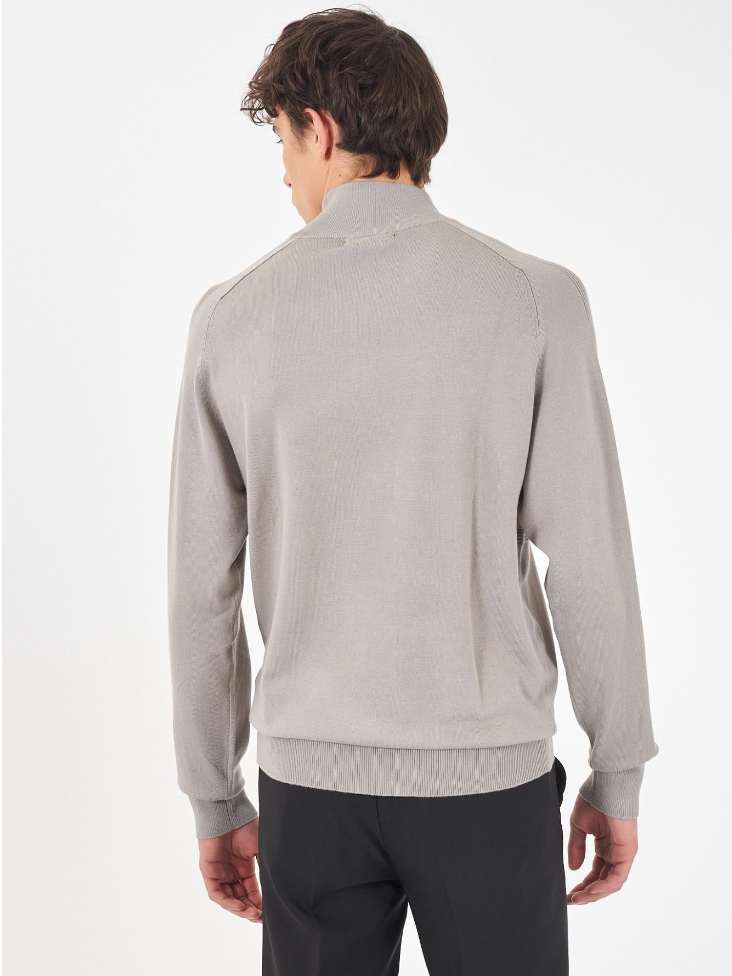 Yes Zee Maglia Lupetto con mezza zip Uomo Grigio chiaro M858 ML00 0846 YES ZEE 