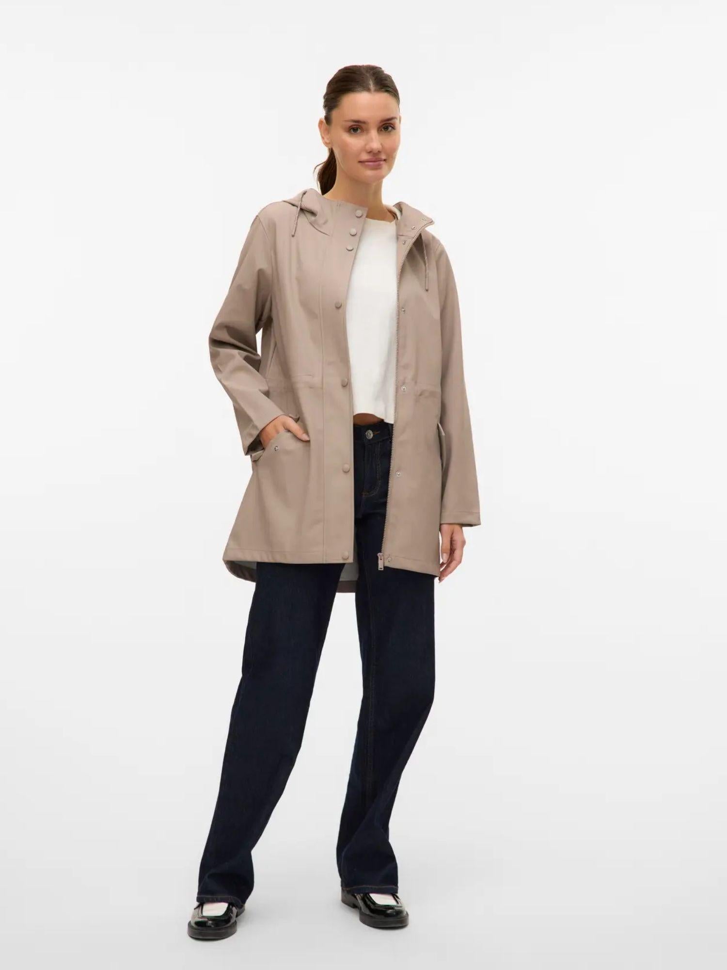 Vero Moda Giacca Donna Impermeabile Grey Peat VMMalou 10266982 Moon Rock VERO MODA 