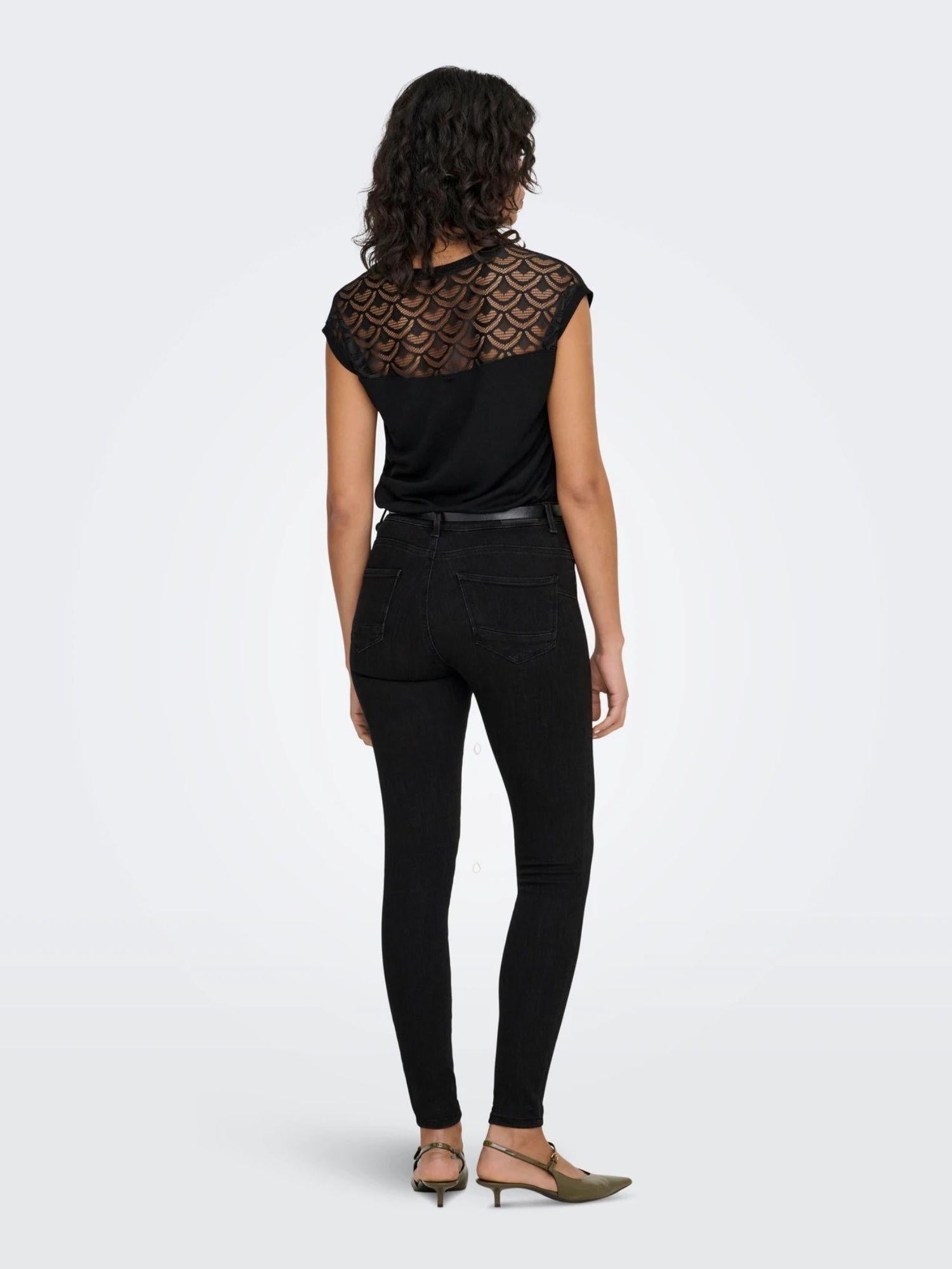 Only Jeans Donna Skinny Fit Nero Onlpower 15181958 Black ONLY 
