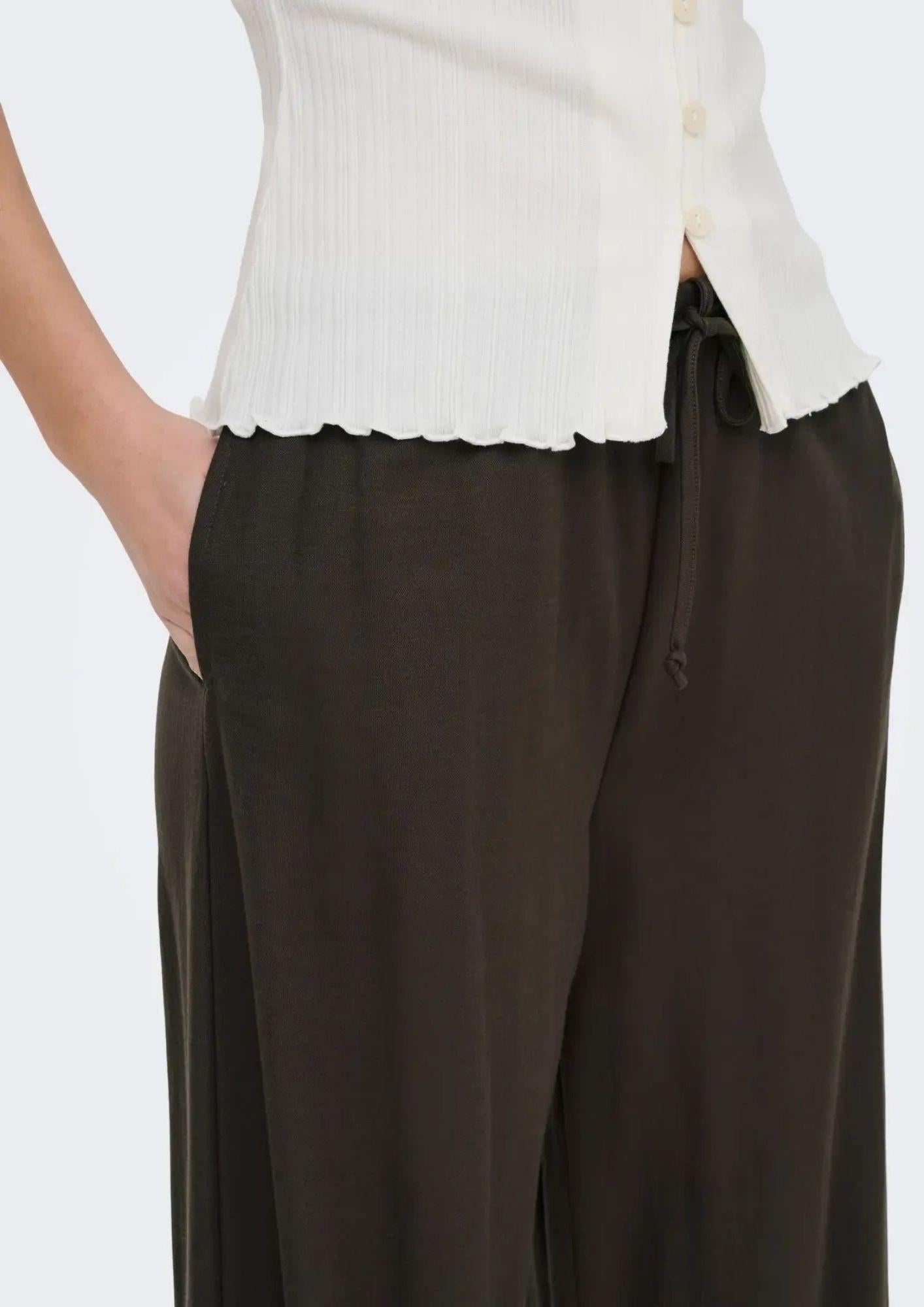 Jacqueline De Yong Pantalone Donna Leslie Marrone 15374331 Chocolate Brown JACQUELINE DE YONG 