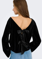 Jacqueline De Yong Maglia Donna Victory Nera 15363518 Black BOW JACQUELINE DE YONG 